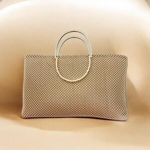 Elegant Gold Crystal Clutch Purse